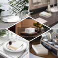 thumbnail image 5 of Efavormart 20 Pack | White / Silver Airlaid Soft Linen-Feel Paper Dinner Napkins, Disposable Hand Towels - Silver Foil Wave Design, 5 of 10