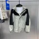 thumbnail image 3 of Abrigo de hombre de primavera y otoño, chaqueta holgada de exterior con cuello alto y capucha impermeable de manga larga, 3 of 5