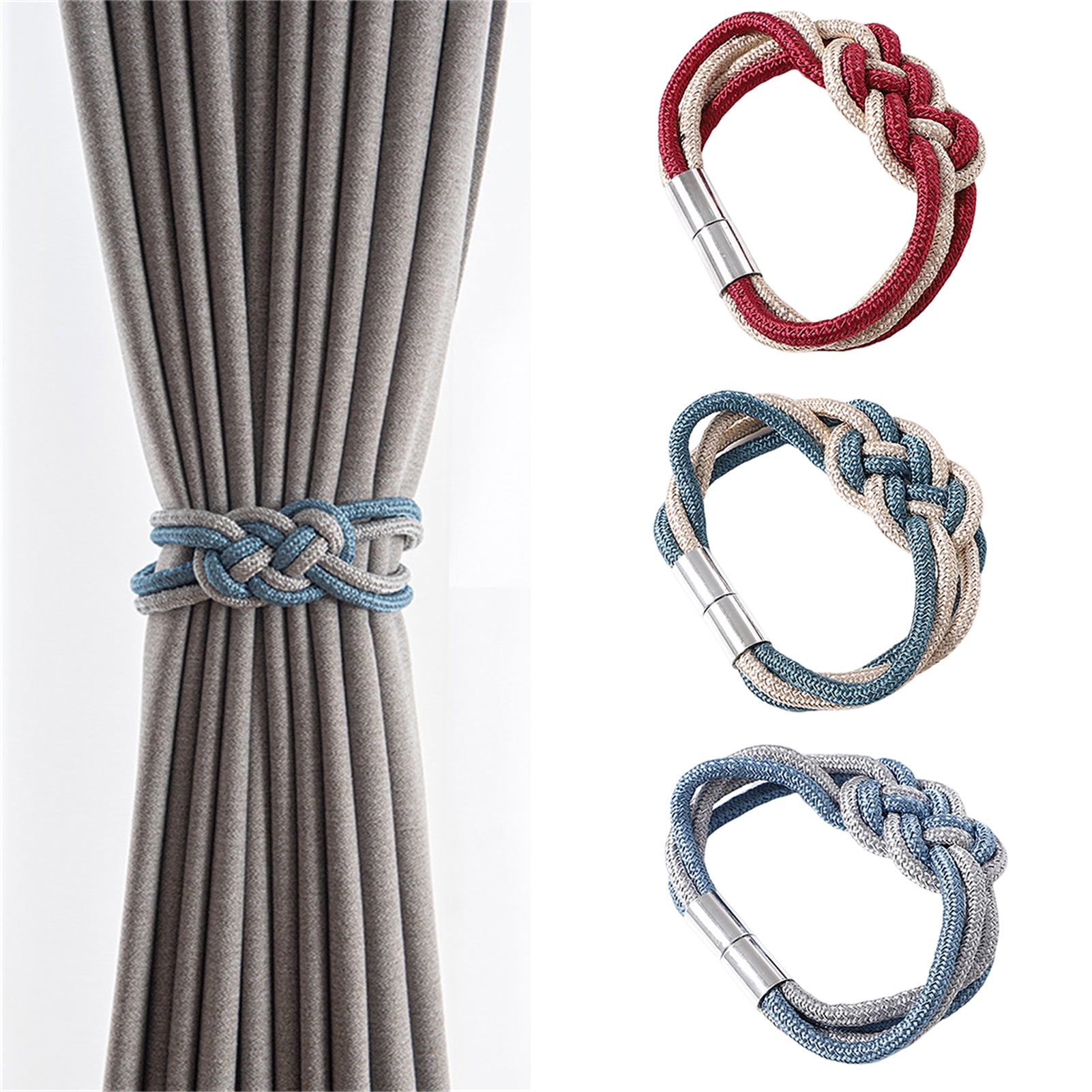 2Pack Curtain Tiebacks Chinese Style Convenient Drape Tie Backs