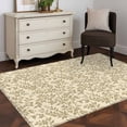 thumbnail image 3 of 3'x5' Rug for Living Room Bedroom, Beige Spring Floral Washable Area Rugs Non-Slip Carpet Mats, Farmhouse Flowers Elegant Pastoral Indoor Low Pile Area Rug Runner for Kitchen, Mudroom, 3 of 8