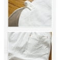 thumbnail image 2 of Men Shorts Solid Color Cotton Blended Casual Summer Beach Cropped Pants With Drawstring, 2 of 5