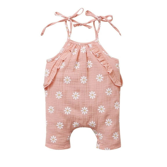 Toddler Kid Jumpsuit Pants Clothes Infant Baby Girls Ruffles Floral Printed Suspender Romper Jumpsuit Clothes Summer Jumpsuit For Girls Boys