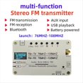 thumbnail image 4 of Transmisor FM Multifuncional Transmisor FM USB Bluetooth Radio FM 76MHZ-108MHz Recepción y Transmisión de Audio AUX, 4 of 5