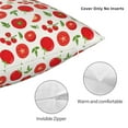 thumbnail image 3 of Pofeuu Fresh Red Tomato Print Double-sided plush pillowcase Square Throw Pillow Covers Pillows Cover for Living Room Bedroom Sofa Couch Cushion Cover（No pillow core）-20"x20", 3 of 7