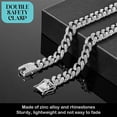 thumbnail image 2 of Gold Silver Cuban Chain Dog Collar Diamond Cuban Chain Pet Collar For Dog Cat Jewelry 10/14/16/18/20/24 Inch, 2 of 9