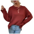 thumbnail image 1 of Blusa informal de manga larga con cuello redondo y moda sexy para mujer Pompotops  hdfakjf10753, 1 of 9