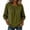 Green, variant on Women's Casual Tops Gathered Crewneck Peasant 3/4 Sleeve Blouse Vacation Loose Orange Shirts S
