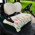 thumbnail image 2 of Golf Cart Seat Covers for 2 Seater,Spring Floral Microfiber Cart Seat Towel Blanket,Summer Colorful Tulip Botanical Vintage Absorbent Breathable Non Slip Bench Seats Protector for Golf Course 51"x31", 2 of 9