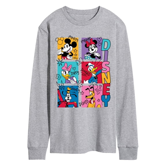 Disney - Mickey And Friends Yearbook - Men's Long Sleeve Graphic T-Shirt
