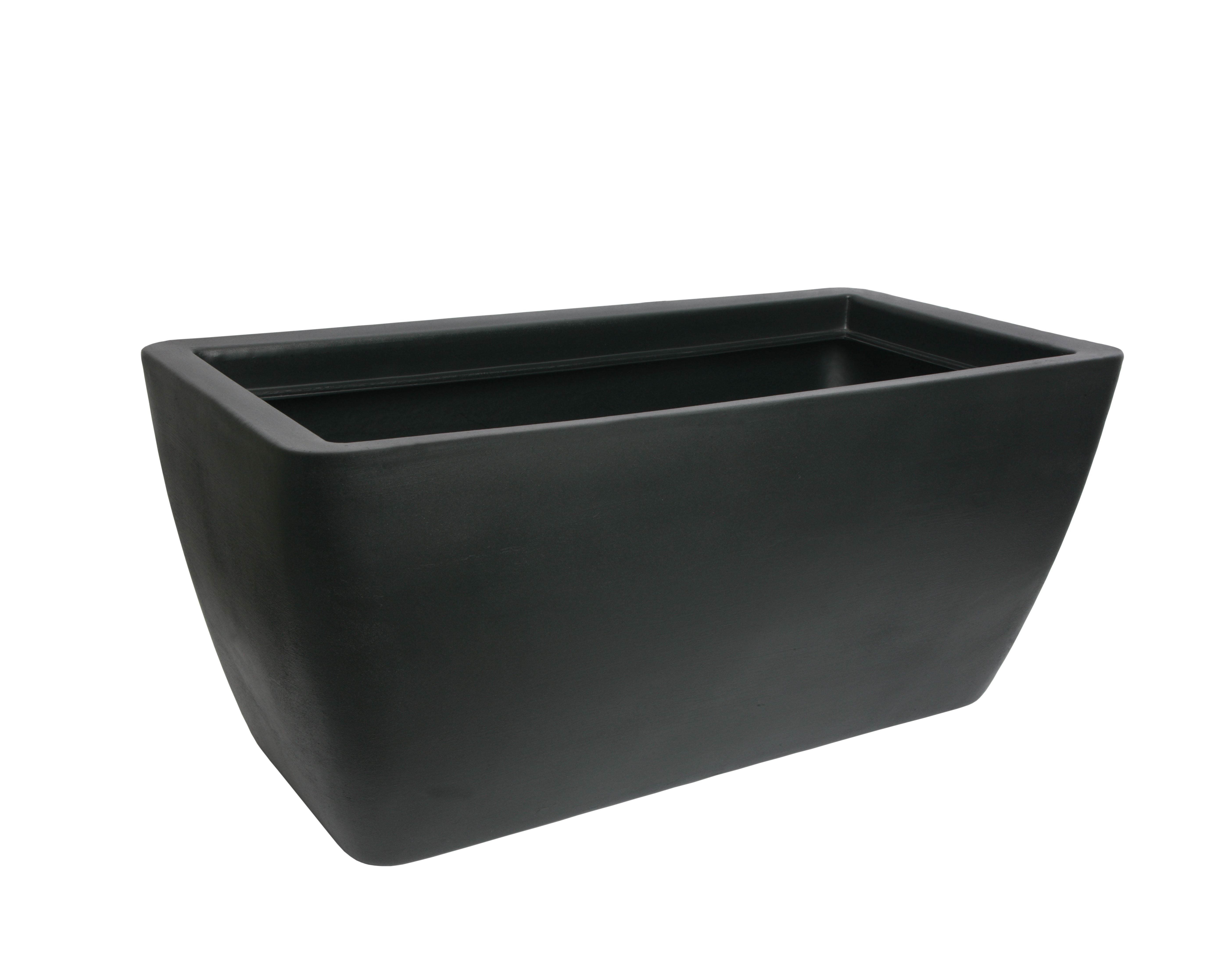 Algreen Manhattan Rectangle Planter, Black