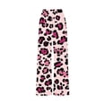 thumbnail image 4 of OGLCCG Girl's Leopard Print Pants Elastic Waist Wide Leg Cheetah Pants Lightweight Baggy Trousers Size 11-12, 4 of 5
