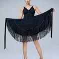 thumbnail image 4 of QHFBli Women‘s Latin Dance Hip Scarf with Tassels Belly Tango Dance Skirt Fringe Sequins Wrap Skirt Music Festival Clothing, 4 of 4