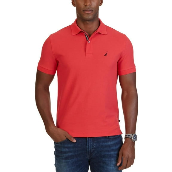 Nautica Mens Slim Fit Ribbed Trim Casual Shirt