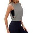 thumbnail image 2 of Women's Loose Fit Yoga Cover-Up, Thin Sleeveless Athletic Top for Summer, Lightweight Layer for Beach, Gym, and Casual Outdoor Wear-Light Ashy, 2 of 7
