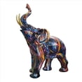 thumbnail image 2 of Rollbacks & More 2X Nordic Painting Graffiti Elephant Sculpture Figurine Colorful Art Statue Resin Animal Decor, 2 of 5