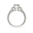thumbnail image 2 of 1.00 Ct Brilliant Emerald Cut Genuine Diamond Sparkle Three Stone Engagement Ring for Women Solid 14K White Gold Size 6.5, 2 of 6
