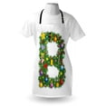 thumbnail image 3 of Letter B Apron Tasty Candy Cane and Figure with Top Hat Suit Christmas Tree Design with B Print, Unisex Kitchen Bib Apron with Adjustable Neck for Cooking Baking Gardening, Multicolor, by Ambesonne, 3 of 3