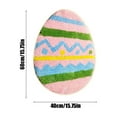 thumbnail image 3 of Felpudo de Pascua ZJT250120077 | Suave tapete ovalado de cachemira sintética de 40 x 60 cm con base antideslizante | Diseño de huevos de Pascua multicolor | Decoración para puerta de entrada, cocina, 3 of 5