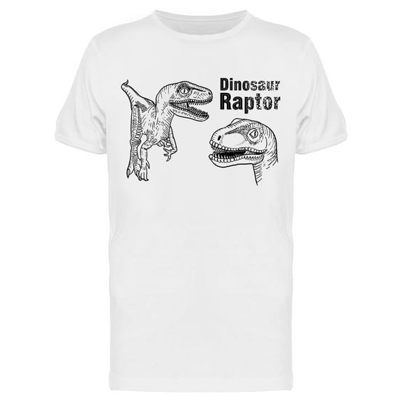 Drawing Dinosaurs Raptor Art Tee Men's -Image by Shutterstock