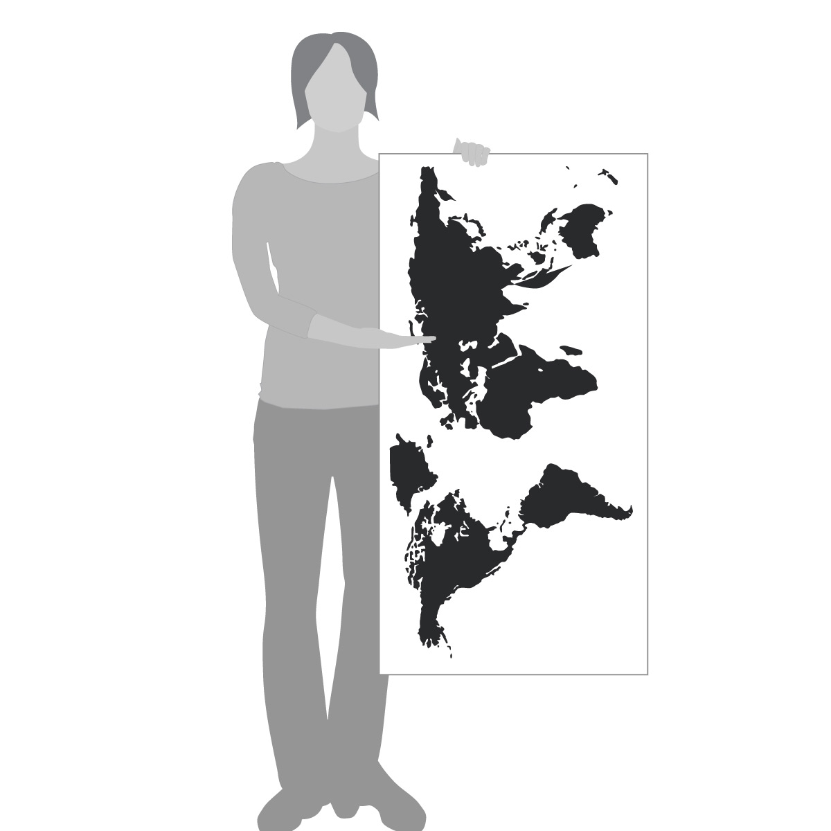 World Map Wall Art Earth Atlas Decal Sticker