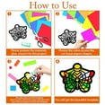 thumbnail image 3 of 24 Pcs Witchcraft Stained Glass Effect Paper Suncatchers Divination Window Clings Kits for Indoor Door Decals, 3 of 8