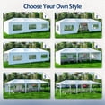thumbnail image 3 of Al Fresco 10x30' Wedding Party Canopy Tent, Outdoor Gazebo with 8 Removable Side Panels for Events, 3 of 9