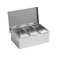 thumbnail image 2 of Tarros de condimentos de acero inoxidable, caja de condimentos multifuncional 3 cuadrículas, 2 of 9