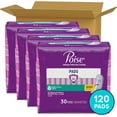 thumbnail image 2 of Poise Incontinence Pads & Postpartum Incontinence Pads, 3 Drop Light Absorbency, Regular Length, 120 Count (4 Packs of 30), Packaging May Vary, 2 of 4