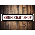 thumbnail image 1 of Bait Shop Novelty Sign, Metal Wall Decor - 4x18 inches, 1 of 4