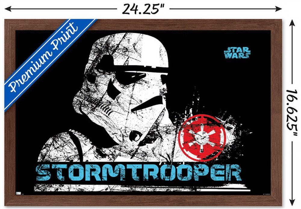 Star Wars: Original Trilogy - Stormtrooper Sketch Wall Poster, 14.725" x 22.375", Framed