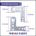 thumbnail image 2 of Whole Parts Dishwasher Mounting Bracket Set (Black) Part # 00170664 - Replacement & Compatible With with Some Bosch, Thermador and Kenmore Dishwashers, 2 of 7