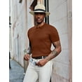 thumbnail image 5 of COOFANDY Men Knit Button Down Shirt Vintage Short Sleeve Polo Shirts Casual Beach Tops Fashion Hawaiian Shirt, 5 of 5