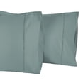 thumbnail image 2 of 1200-Thread Count 100% Egyptian Cotton Solid Pillowcases, 2-Piece Pillowcase Set by Blue Nile Mills- Standard, Teal, 2 of 5