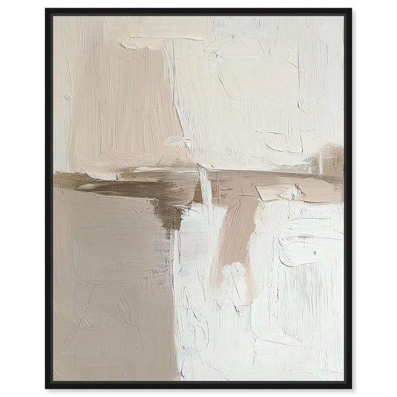 Sandstone Impressions Canvas Neutral Boho by Art Remedy, Black Frame, 16 x 20