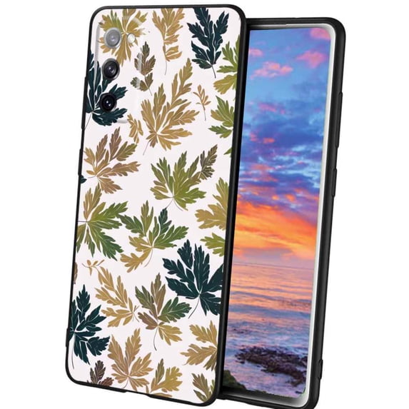 Leaves-182 Phone Case, Degined for Samsung Galaxy A02S(US Model) Case Men Women, Flexible Silicone Shockproof Case for Samsung Galaxy A02S(US Model)
