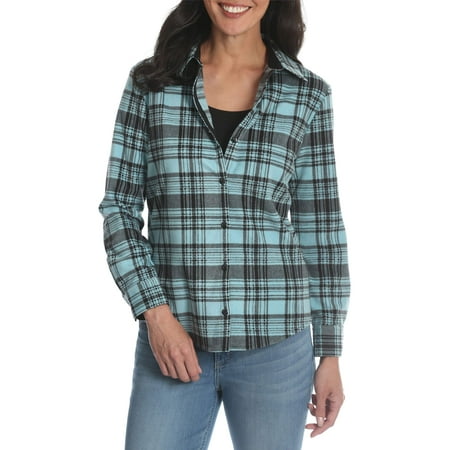 lee riders womens long sleeve knit fleece shirt