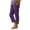 Purple, variant on Maplenight Women's Plaid Capri Pants Casual Elastic Waist Cropped Pants with Pockets Relaxed Fit Summer Lounge Capris