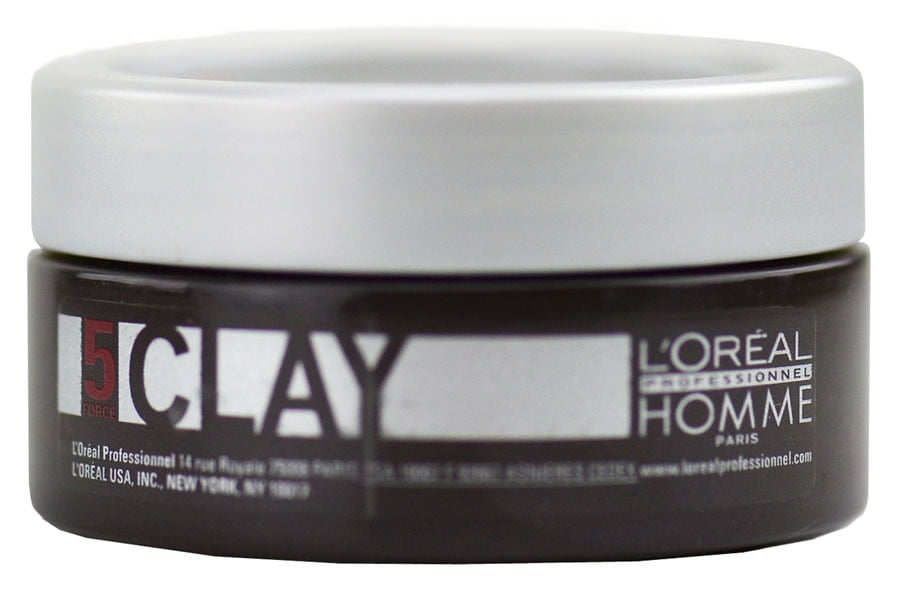 Size :  oz , L'oreal Homme Clay Strong Hold Matt Clay, hair scalp beauty  - Pack of 1 w/ Sleek Teasing Comb 