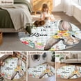 thumbnail image 5 of Round Rugs 8Ft, Easter Plaid Round Area Rug Washable Indoor Throw Carpet, Spring Watercolor Bunny Flower Teal Checkered Large Non Slip Circle Rug for Kids Room RV Home Decor Aesthetic, 5 of 8