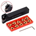 thumbnail image 1 of TFixol MWLNR2020K08 Holder + 10Pcs WNMG080404 Carbide Inserts + Wrench for Lathe Turning, 1 of 7