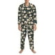 thumbnail image 3 of Balery Flowers Pijama para Hombre de Dos Piezas con Manga Larga, Conjunto de Dormir y Descanso Suave con Bolsillos-Large, 3 of 7