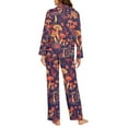 thumbnail image 3 of FOR U DESIGNS Vintage Mushroom Womens Button Down Pajama Sets Long Sleeve Button Up Pajamas for Women 2 Pack Size XL Jogger Loungewear Pants and Tops Sleepwear Pjs, 3 of 6