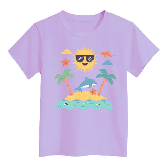 ibiyuan Girls Tshirts Holiday Short Sleeve Girl Tops 5t Girls Size 6 Shirts Crew Neck Heart Bow Tee Loose Fit Party Gift Summer Tee Tops,6-7 Years