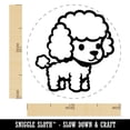 thumbnail image 2 of Cute and Fluffy Poodle Dog Self-Inking Rubber Stamp Ink Stamper - Blue Ink - Medium 1 Inch, 2 of 7