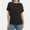 Black, variant on Womens Casual T Shirts Dolman Short Sleeve Shirts Boat Neck Ruched Tops Summer Lightweight Clothes