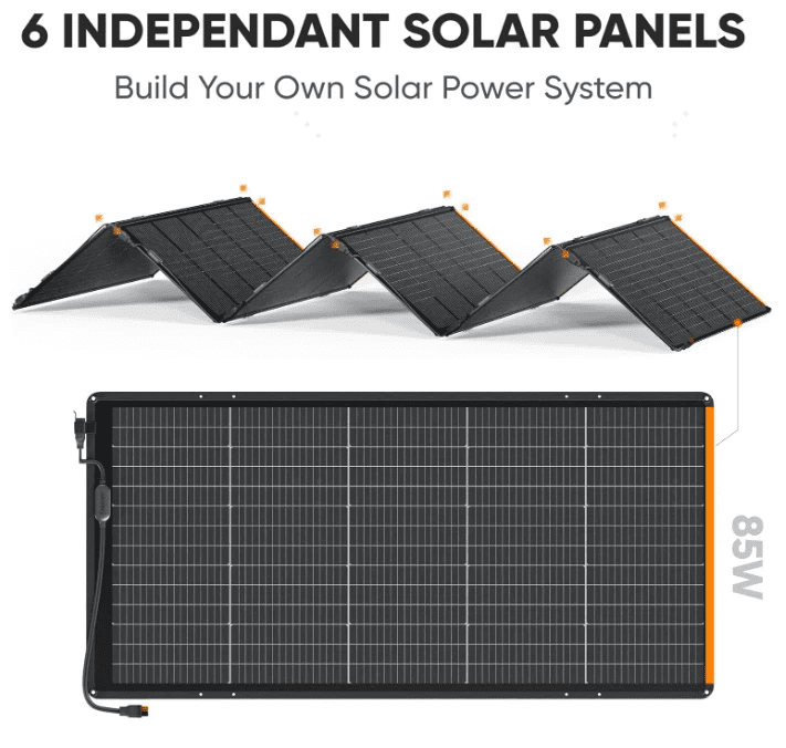 Restored Jackery SolarSaga 500 X Solar Panel - 500W Output - 25% Efficiency TOPCon Cells - IP68 Waterproof - Foldable & Portable Design - Operating -40℃~85 - Black ( Refurbished)