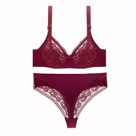 Up to 60% OFF  Thong Bra Set  Large Size  Comfortable Breathable  Sexy Lace  Women s  Underwire Bra  Nursing Bra  Seamless Bra  Plus Womens Tops | Red XXL  Sopatenor