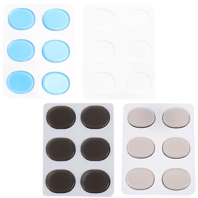 PAMINGONO 4 Sheets Musical Instrument Accessories Silicone Eliminate Overtone Blue for Drum Practice