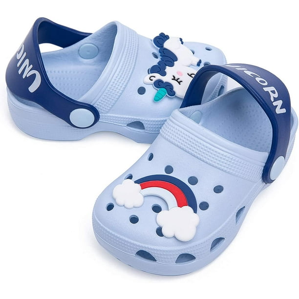 Toddler Unicorn Clogs Little Kids Garden Shoes Summer Non-Slip