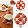 thumbnail image 3 of SKYSONIC Watercolor Red Apple Trivet Pot Holders Pads, Set of 2 Pot Holder Heat Resistant Trivets Cotton Thread Weave Mats Kitchen Table Decor, 3 of 7